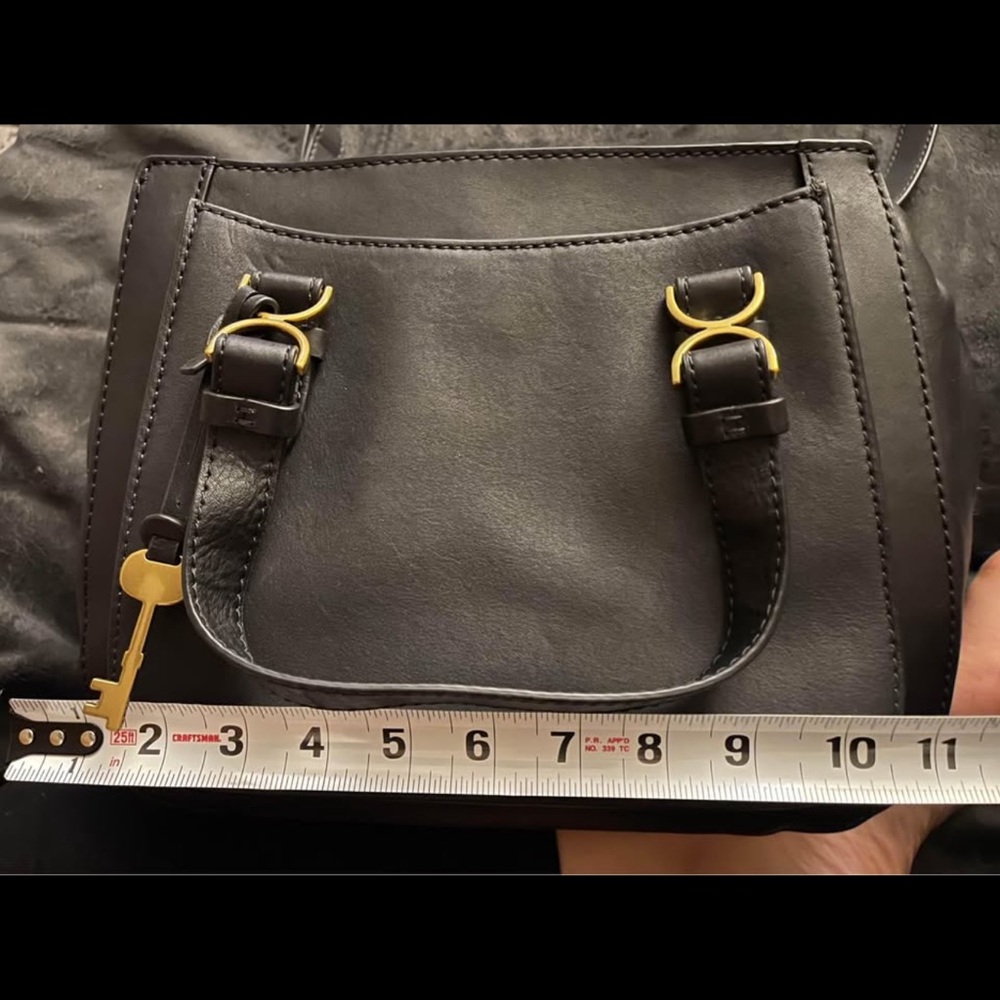 Fossil Leather Brooke Satchel Black